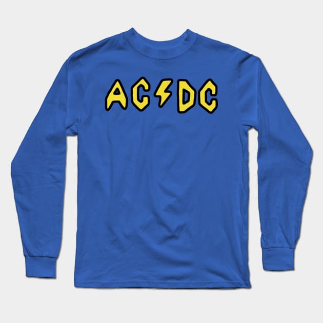 AC DC Beavis Butthead Long Sleeve T-Shirt by Comicollogy